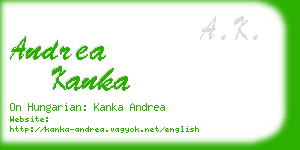 andrea kanka business card